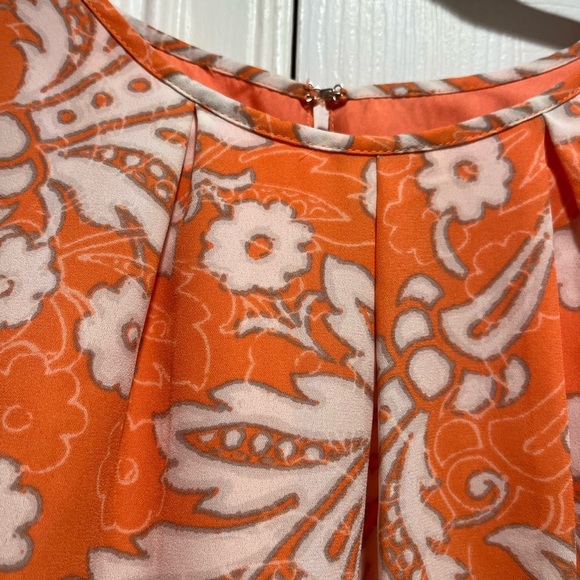 LOFT Orange and White  for Casual/Business Dress Size 2 - Picture 3 of 9